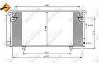 Радиатор кондиционера NRF 35868 Subaru Legacy, Outback 73210AG000, 73210AG01A, 9895577800