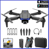 Квадрокоптер із камерою E99 Pro Gravity Max Black дрон із 4K HD WiFi FPV до 30 хв. польоту (2 акб)