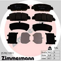 Тормозные колодки ZIMMERMANN 257921701 Honda HR-V 45022T2GA01, 45022T2GA00, 45022T2MT00