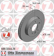 Тормозные диски ZIMMERMANN 600324620 Volkswagen Amarok 2H0615301A