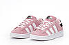 Жіночі кросівки Adidas Campus 00S pink white Адідас Кампус рожеві з білим замшеві весна осінь, фото 3