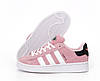 Жіночі кросівки Adidas Campus 00S pink white Адідас Кампус рожеві з білим замшеві весна осінь, фото 5