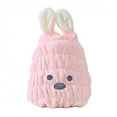 Швидковисихний рушник-тюрбан для волосся — Pink Bunny Rec55Wz3