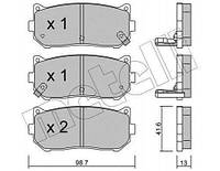 Тормозные колодки Metelli 2203720 KIA Clarus, Carens, Shuma 0K2FC2628Z, 0K9A02628Z