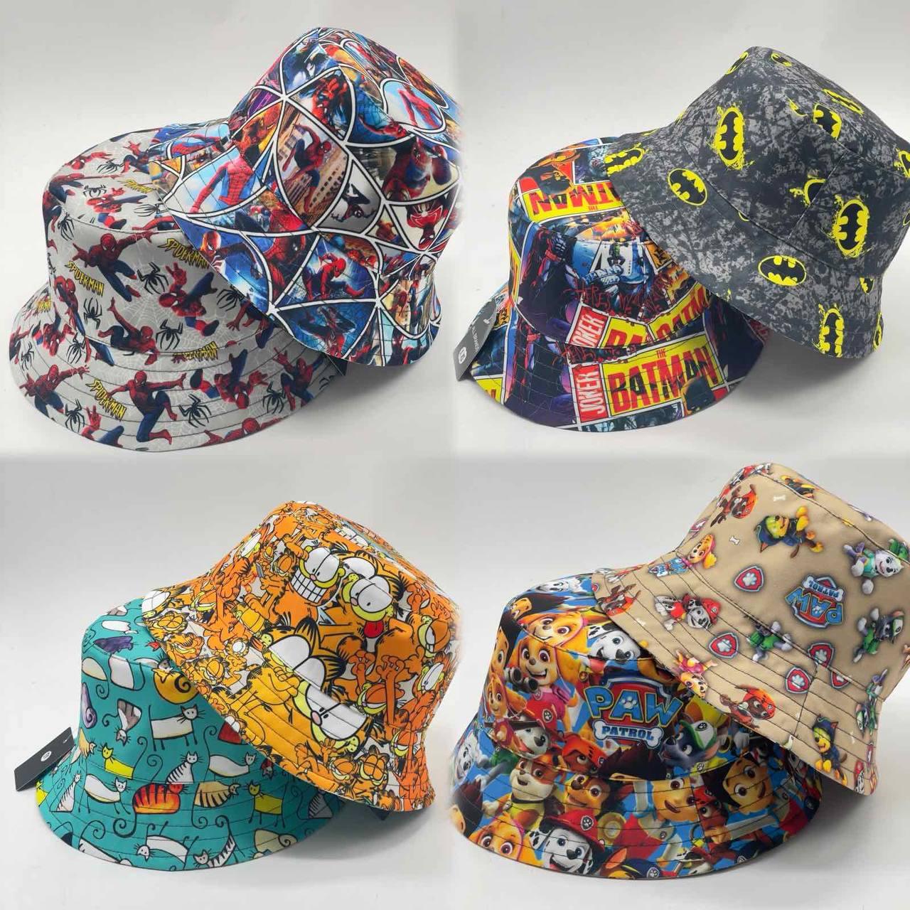 Літня двостороння панама унісекс яскраві принти (Розмір 55-57), Мікс кольорів