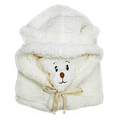 Плюшева зимова шапка з вушками ведмедика + шарф, 2 в 1 — Кремовий Cz34Wz2