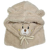 Плюшева зимова шапка з вушками ведмедика + шарф, 2 в 1 - Коричневий Cz34Wz1