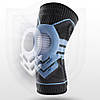Бандаж на колінний суглоб BD AB006U. XXL/44-46см. Напівжорсткий. Ребра жорсткості. Кільце-Фіксатор. Чорно-Сірий. Бандаж коліна., фото 3