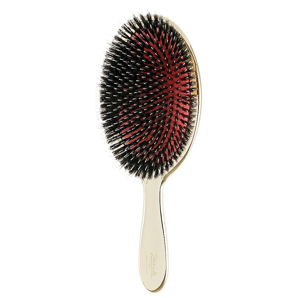 Щітка JANEKE Gold Hairbrush з натуральною щетиною кабана та нейлоном M