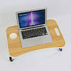 Складний столик для ноутбука та планшета (60х40х27 см) / Багатофункціональний столик-підставка з підсклянником, фото 5