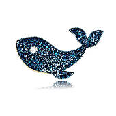 Декоративна брошка «Хрустальний кит» Bz135