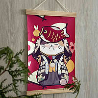 Декоративный настенный гобелен Японский Кот