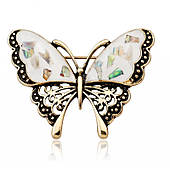 Декоративна кришталева брошка-метелик Bz94