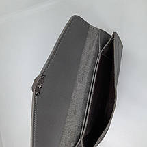 Вишуканий жіночий гаманець з екошкіри в класичному стилі круглої срібної фурнітура — чорний і рожевий, фото 5