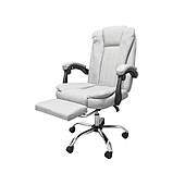 Поворотне крісло Boss із підставкою для ніг — матеріал сірий Ko22P