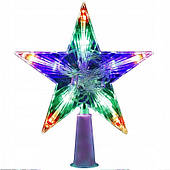 Зіркова прикраса, різнобарвні світлодіодні ліхтарі на вершині різдвяної ялинки Lamp28Multi