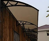 Навіс з поликорбаната. Козирок з сотового полікарбонату 150х100см. Прозорий., фото 7