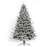 Большая искусственная рождественская елка ПЭ+ПВХ, как настоящая ель, 180 см, плотная, покрытая снегом Cho03