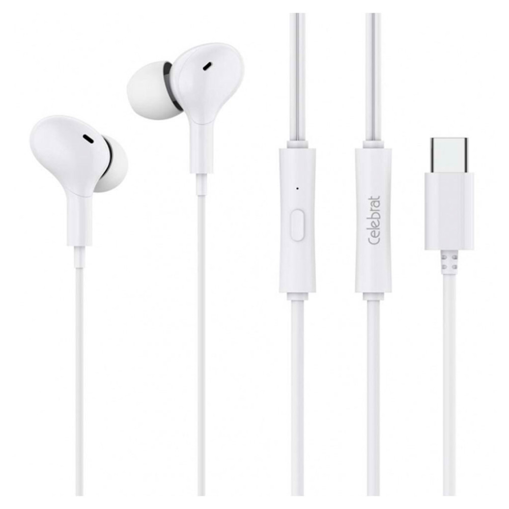 Навушники Celebrat D13 Type-C white