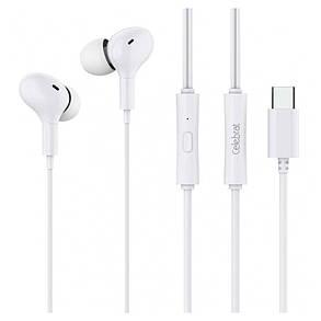 Навушники Celebrat D13 Type-C white, фото 1