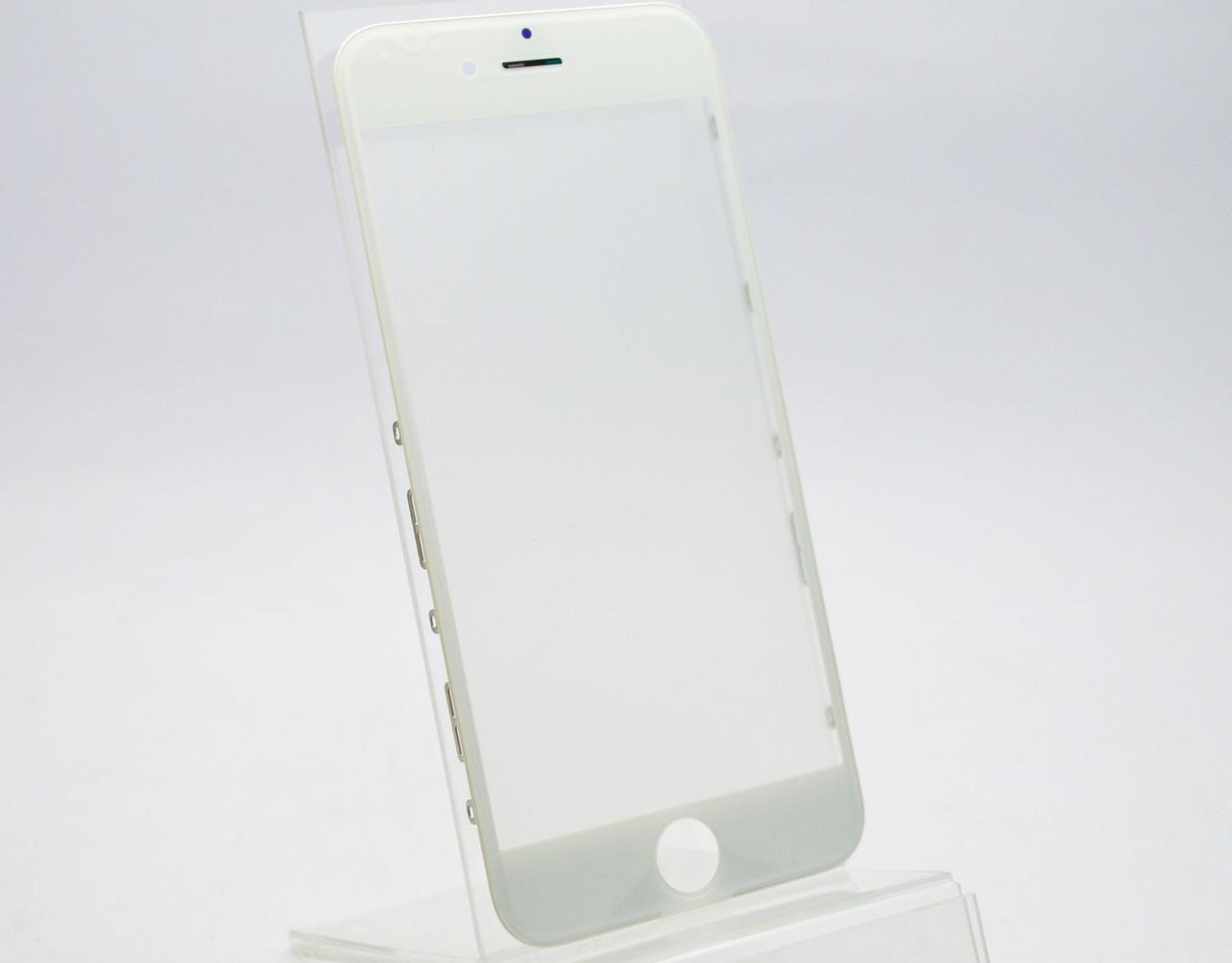 Скло LCD Apple iPhone 6 з рамкою та OCA Біле Original/Оригінал 1:1