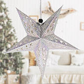 Велика різдвяна паперова зірка 30 см вітраж 3D Ksn52