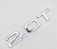 Шильдик эмблема надпись на багажник AUDI 2.0 T цвет хром
