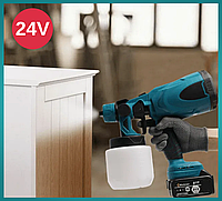 Краскораспылитель Makita 210 Вт Покрасочные пистолеты с 2 аккумуляторами Бытовые краскопульты 1200 мл/мин