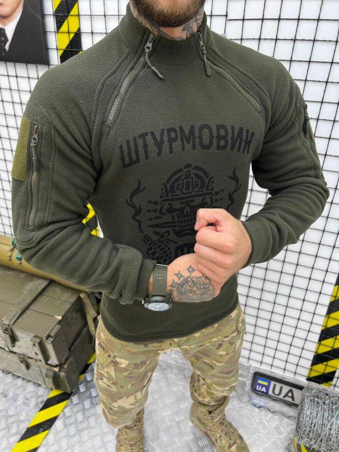Тактична флісування штурмовик олива чоловіча фліска