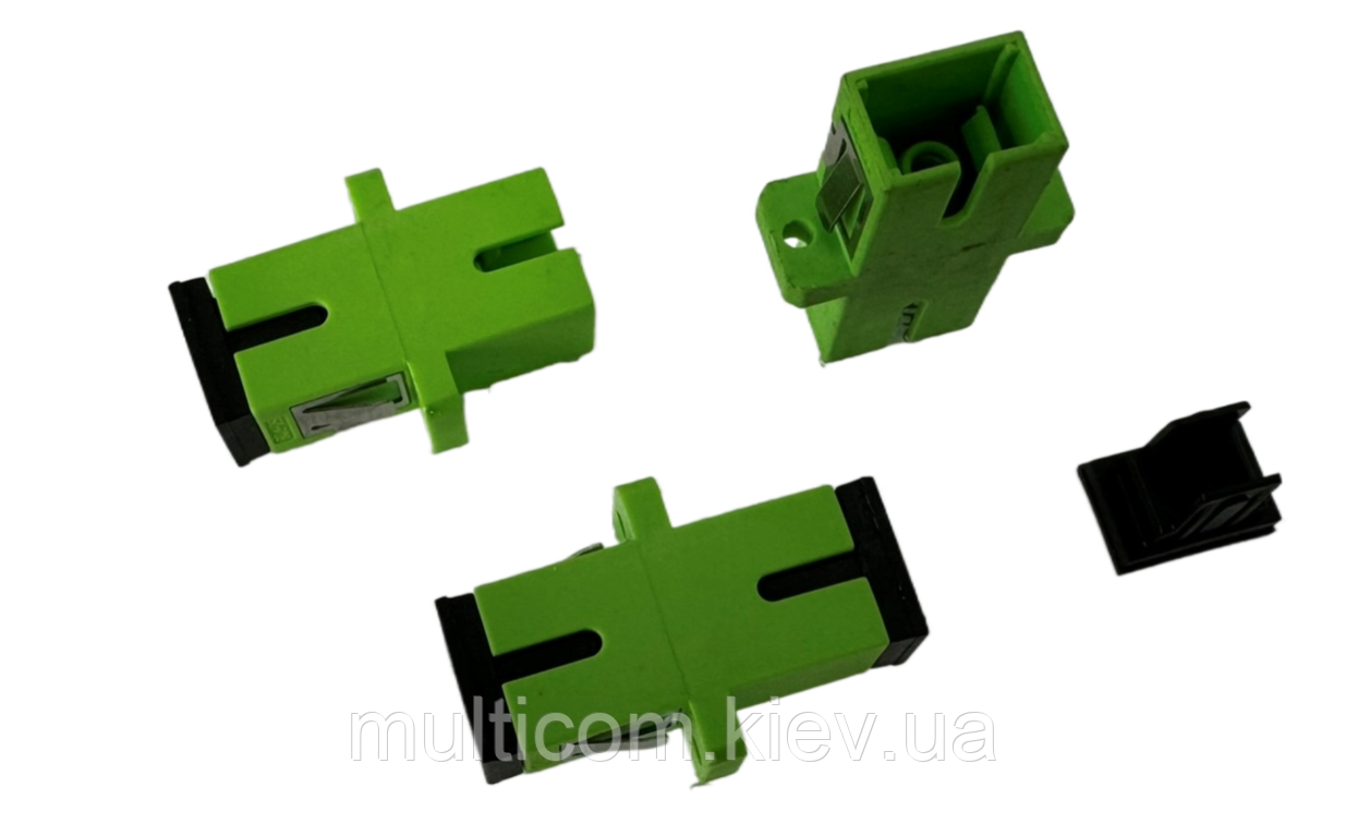 01-12-301. Симплексний одномодовий волоконно-оптичний з'єднувач SC/APC — SC/APC, фото 1