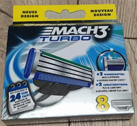 Картиджи касети лізвію Gillette Mach 3 Turbo 8 Джилет Мак 3 Турбо 8 шт