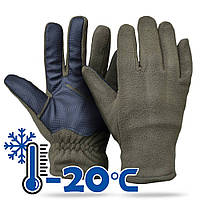 VIO Тактичні рукавиці зимові на хутрі флісові до -20 олива