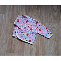 Ясельна кофта сорочечка на дівчинку немовля р.62 - 0-3 місяці, 88004, утеплена (начос)