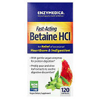 Натуральная добавка Enzymedica Betaine HCL, 120 капсул EXP