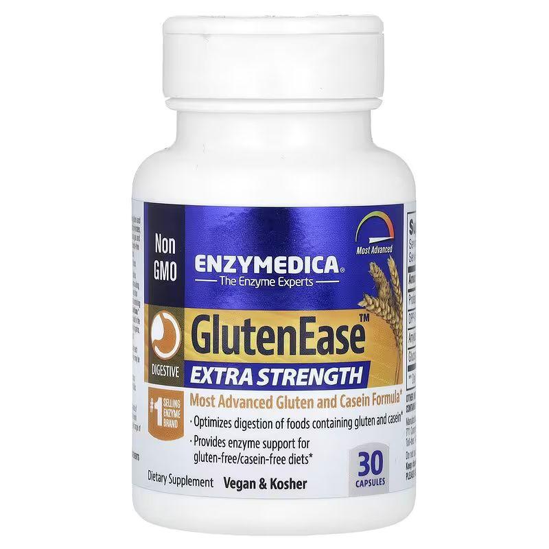Натуральна добавка Enzymedica Gluten Ease Extra Strength, 30 капсул EXP