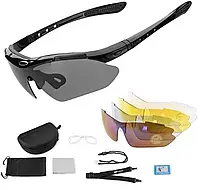 VIO Тактичні окуляри чорні Polarized 5 лінз