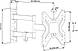 Кронштейн ECG LD174201 нахил+поворот+винос 36 см, до 42" (vesa 200x200), фото 3