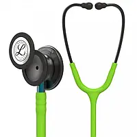 Стетоскоп Littmann Classic III 5875  лаймовий із головкою димчатого кольору на блакитній ніжці, наголів`я димчатого кольору