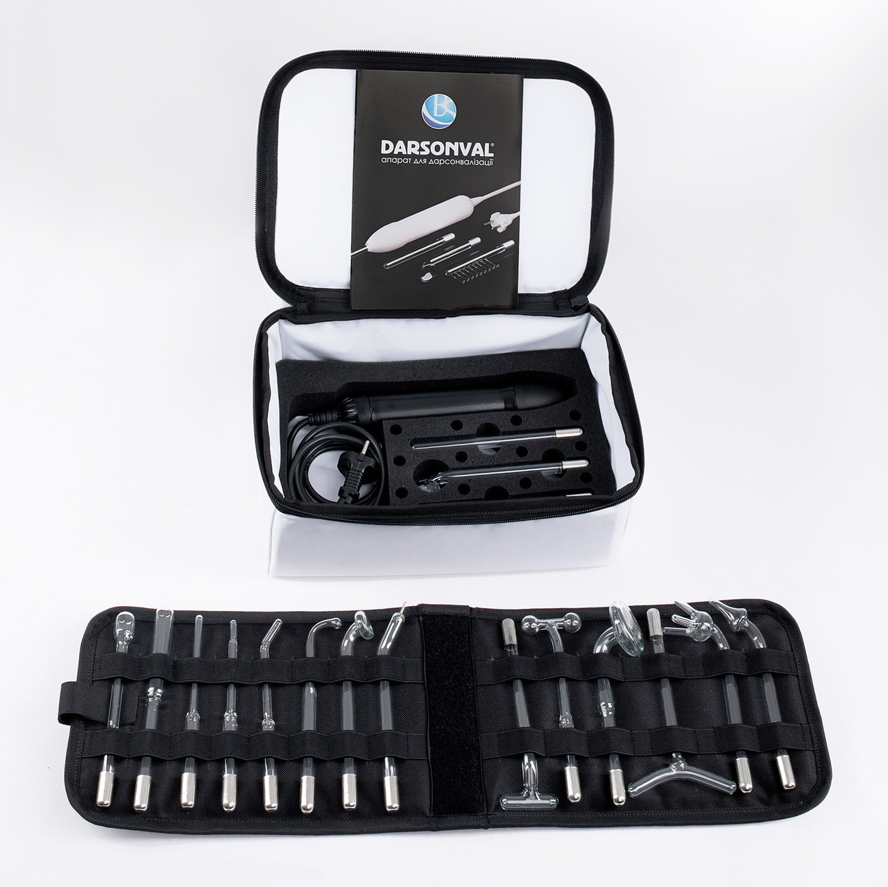 Апарат для дарсонвалізації BactoSfera DARSONVAL Black із сумкою та набором електродів (17 шт.), фото 1