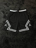 Шорты повседневные модные Jordan DRI-FIT Черные мужские шорти Джордан брендовые летние на шнуровке спортивные