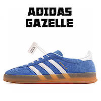 Кроссовки женские Adidas Gazelle Indoor Blue Fusion Gum / HQ8717