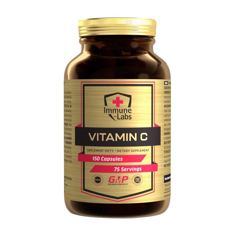 Вітаміни та мінерали Immune Labs Vitamin C 500 mg, 150 капсул EXP