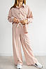 Класичний костюм для дівчинки брюки палаццо та сорочка (134-158см) | Костюмна тканина | Колір пудра, фото 6