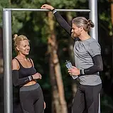 Спортивні компресійні рукави Relaxsan Sport з волокном Dryarn арт.802 для жінок і чоловіків чорно-сірий, фото 4