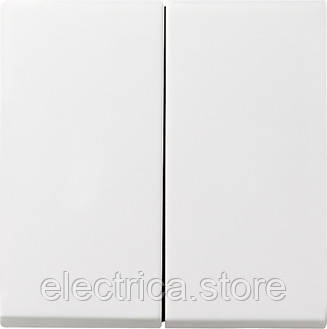 Клавіша подвійна System 55 білий матовий Gira 029527, фото 1