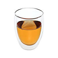 Стеклянный стакан с двойным дном 350 мл 186-2 Стакан с двойными стенками прозрачный