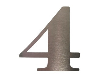 Цифра 4 нержавіюча сталь 65 мм, фото 1