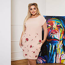 Стильна жіноча сукня, тканина "Штапель" 48, 50, 52, 54, 56, 58 розмір 48