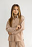 Класичний костюм для дівчинки брюки палаццо та сорочка (134-158см) | Костюмна тканина | Колір беж, фото 2
