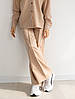Класичний костюм для дівчинки брюки палаццо та сорочка (134-158см) | Костюмна тканина | Колір беж, фото 5